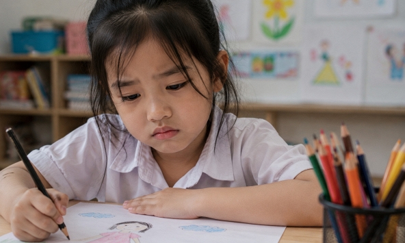 Bức vẽ “người bạn thân nhất” của nữ sinh tiểu học khiến cô giáo và mẹ lạnh người: Phía sau là sự thật xót xa!