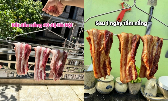 Mở trend thịt phơi nắng ngày Hà Nội chạm ngưỡng 40 độ C: Bất ngờ với kết quả sau 1 ngày 