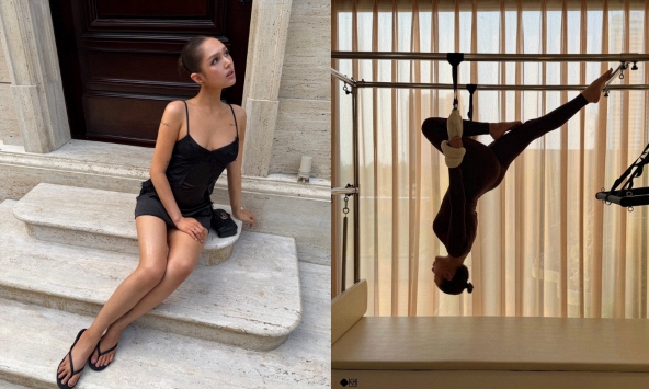 Nếu còn băn khoăn về hiệu quả của Pilates, hãy nhìn Xoài Non tập luyện