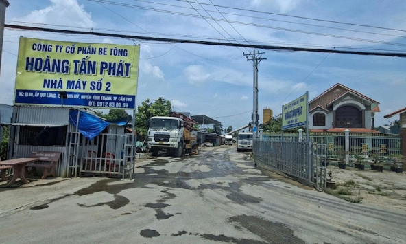 Cần Thơ: Người dân phản ánh nhiều dấu hiệu bất thường tại trạm trộn bê tông Hoàng Tấn Phát ở xã Vĩnh Thạnh