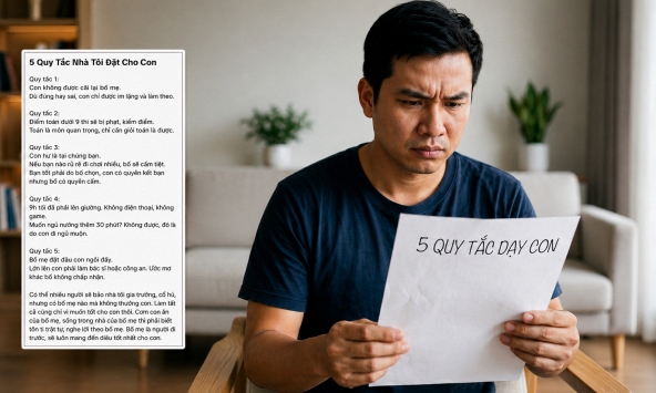 Bài đăng '5 quy tắc nhà tôi đặt cho con' khiến cả MXH bùng nổ: Đọc xong không hiểu bố mẹ có vấn đề tinh thần hay không?
