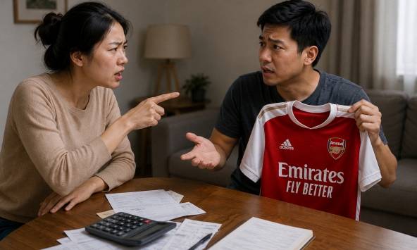 Chồng thất nghiệp vẫn muốn mua áo Arsenal giá 3 triệu, vợ không cho thì bị giận vì “tính toán”