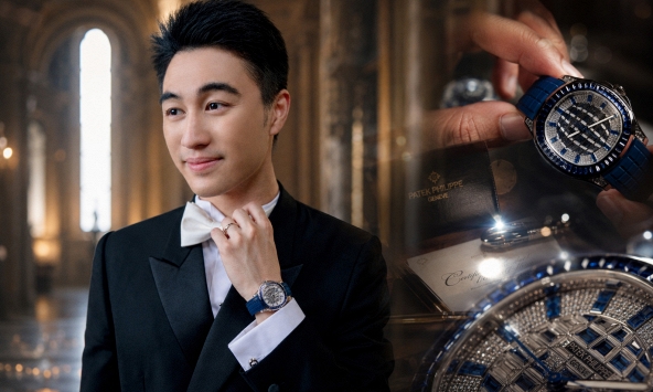 Bóc giá chiếc đồng hồ vàng trắng đính kim cương của thiếu gia trùm sòng bạc Macau trong đám cưới, nhìn con số mà hoa mắt