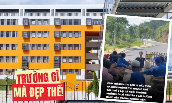 Một trường THPT bất ngờ gây bão MXH trong kỳ thi lớp 10 năm nay, nhiều người xem ảnh ngỡ ngàng: Sao mà 'hoành tráng' thế này!