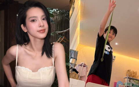 Quỳnh Lương đăng bức ảnh con trai đem 1 thứ về khoe, netizen hốt hoảng: 'Bỏ ngay, quá nguy hiểm!' 