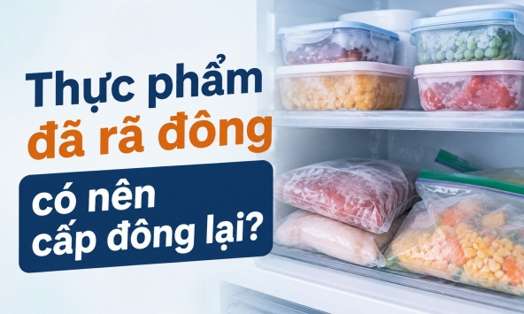 Thực phẩm đã rã đông có nên cấp đông lại?