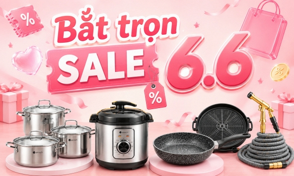 Bếp nhà sang xịn, tiệc hè thả ga: Tranh thủ sale 6.6 sắm ngay loạt món đồ khiến ai cũng muốn về nhà ăn cơm