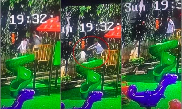 Bé gái bị đẩy ngã lộn cổ từ độ cao 1.5m ở sân chơi chung cư: Người bố lên tiếng 