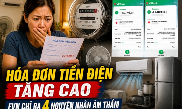 EVN chỉ ra 4 nguyên nhân âm thầm khiến hóa đơn tiền điện tháng trước tăng chóng mặt