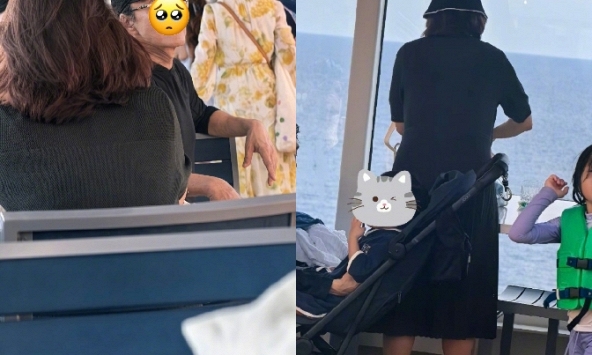 Park Shin Hye vác bụng bầu cùng đại gia đình 'ông trùm' Bae Yong Joon đi du thuyền 5 sao