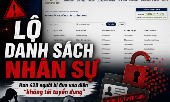 NovaGroup gây tranh cãi vì công khai danh sách hơn 420 nhân sự “không tái tuyển dụng”