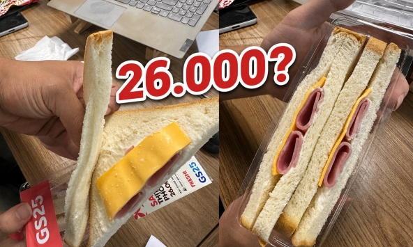 Xôn xao hình ảnh miếng 'sandwich nghệ thuật thị giác' tại GS25, nhân bánh mỏng hơn... ví của bạn