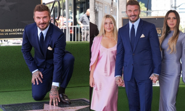David Beckham đi vào lịch sử Đại lộ Danh vọng Hollywood: Tiểu thư Harper xinh đẹp tháp tùng bố nhận ngôi sao danh giá
