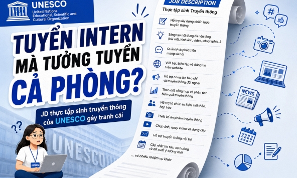 UNESCO tuyển thực tập sinh không lương, JD dài đến mức nhiều người tưởng đang tuyển cả một phòng truyền thông