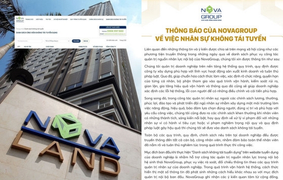 Vụ danh sách “Không tái tuyển dụng” 420 nhân sự xôn xao: NovaGroup chính thức lên tiếng phản hồi