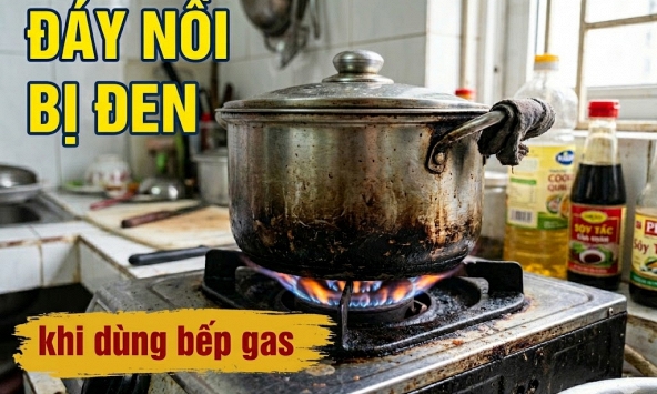 Vì sao đáy nồi nấu bằng bếp gas thường bị đen?