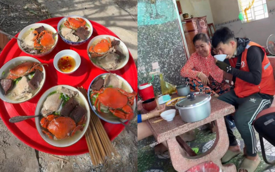 Thợ xây được đãi mâm cua, shipper quen được gọi vô ăn cơm: Một kiểu hiếu khách rất miền Tây khiến dân mạng thích thú
