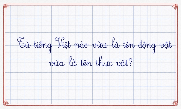 Trong tiếng Việt có một từ vừa là tên động vật vừa là tên thực vật