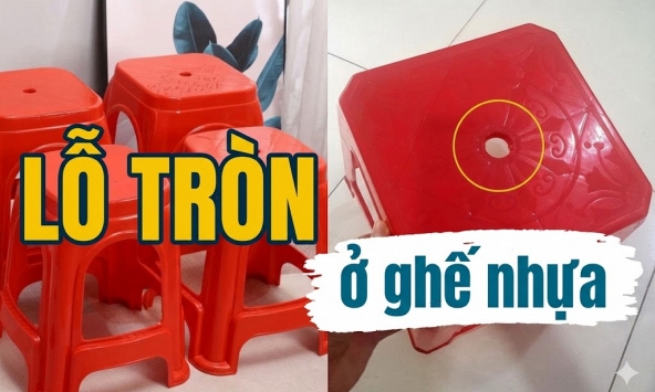Tại sao ghế nhựa thường có 1 lỗ nhỏ?