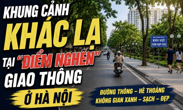 Khung cảnh khác lạ tại nơi từng là 'điểm nghẽn' giao thông vào giờ cao điểm tại Hà Nội: Điều gì đang thay đổi?