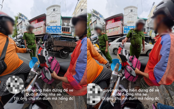 ‘Bắt hết đi’ - Phát ngôn gây tranh cãi ngay tại tiệm bún khi shipper lớn tuổi bị xử lý vi phạm giao thông