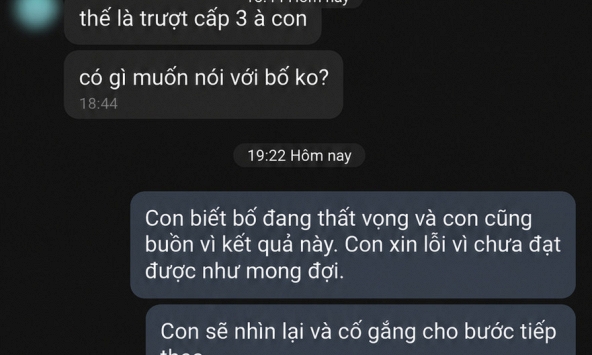 'Thế là trượt cấp 3 à con?': Đoạn hội thoại của hai bố con ở Hà Nội sau khi biết điểm thi vào lớp 10 gây nghẹn ngào