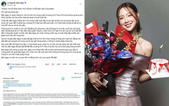 Bảo Ngọc chính thức đính chính vụ ‘phông bạt’ thư mời học thạc sĩ, một số chi tiết tiếp tục trở thành tâm điểm bàn luận