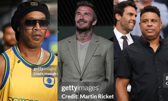 Khán đài hot nhất World Cup: Beckham diện vest phong độ, 'người ngoài hành tinh' Ronaldo, huyền thoại Ronaldinho cùng hội ngộ
