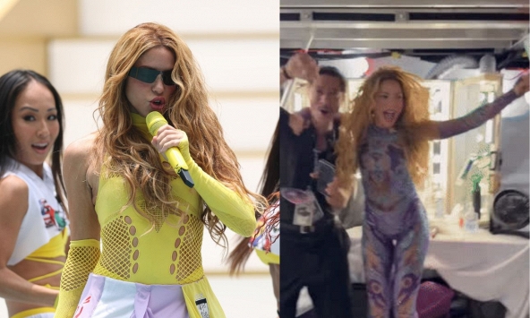 Video: Shakira bỏ quên hình tượng, lắc hông 'cháy máy' ăn mừng trận thắng của Colombia ở World Cup