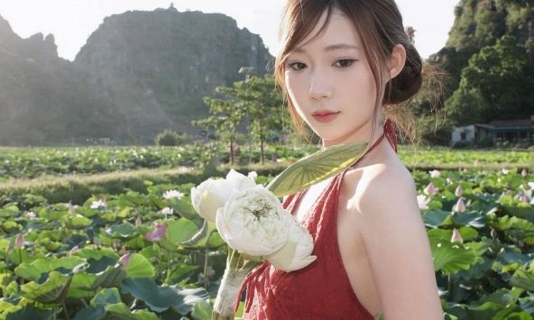 Góc chụp siêu đẹp khi 'check-in' Ninh Binh của cô nàng hot girl khiến CĐM mê mẩn