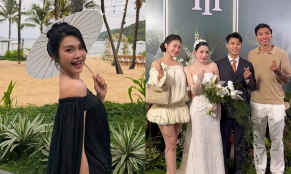 Doãn Hải My lên đồ đi ăn cưới là rõ đẳng cấp Top 10 Hoa hậu Việt Nam, khác hẳn style nhạt nhạt thường ngày 