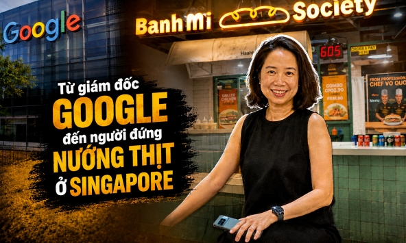 Từ giám đốc Google đến người đứng nướng thịt ở Singapore: ‘Một năm bán bánh mì, tôi hiểu hơn giá trị của lao động’