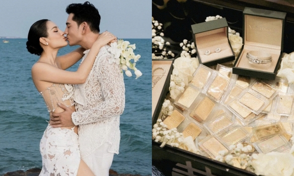 Nam diễn viên Vbiz lấy mẹ đơn thân có 1 con riêng, mang 88 cây vàng kèm 2 tỷ kim cương tới hỏi cưới