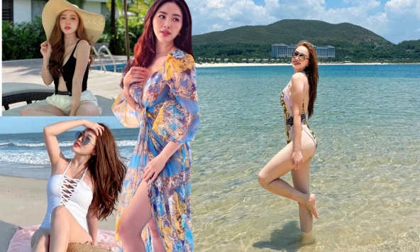 Mỹ nhân Việt 38 tuổi vẫn trẻ xinh bất bại, cứ 'lên đồ' đi biển là chị em muốn copy paste