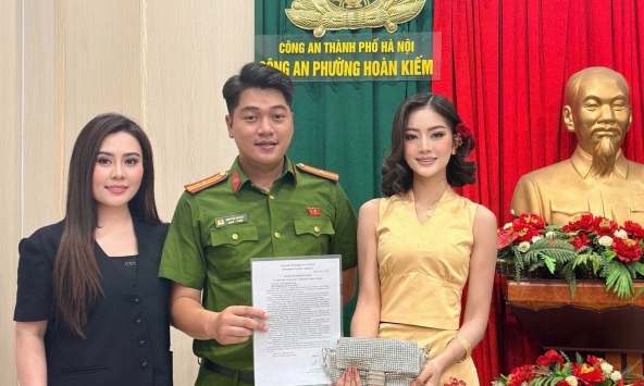 Hoa hậu Văn hóa Thế giới 2026 nhận lại tài sản nhờ Công an TP Hà Nội
