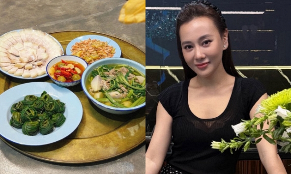 Phương Oanh khoe mâm cơm đạm bạc mùa hè, có 1 chi tiết khiến nhiều người thấy lạ lùng