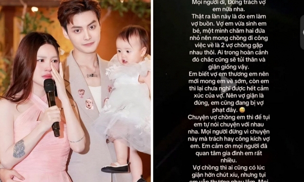 Giữa làn sóng chỉ trích vì tố chồng bỏ bê con sốt, Lucie Nguyễn được Tuấn Dương lên tiếng bảo vệ đầy ngọt ngào