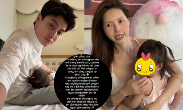 Tuấn Dương lên tiếng vụ Lucie công khai tin nhắn trách chồng: 'Vợ giận là đúng, em cũng đang bị vợ phạt đây'