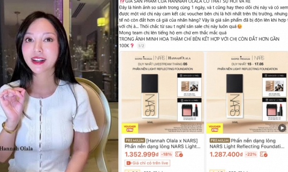 Dân mạng “bắt bài” Hannah Olala: Độn giá trên trời, livestream deal hời mà vẫn đắt hơn mua ngày thường