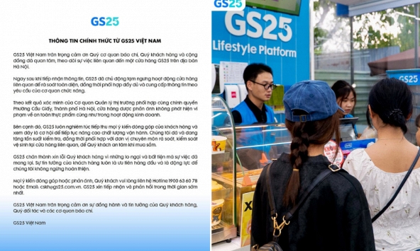 GS25 thông báo kết quả xác minh của cơ quan chức năng sau phản ánh về vệ sinh tại cửa hàng ở Hà Nội
