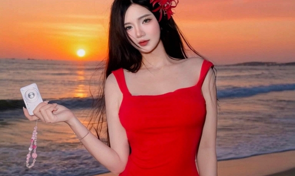 Khéo khoe lưng trần trên biển Mũi Né, hot girl này khiến người xem chỉ muốn lập tức 'xách ba lô lên và đi'