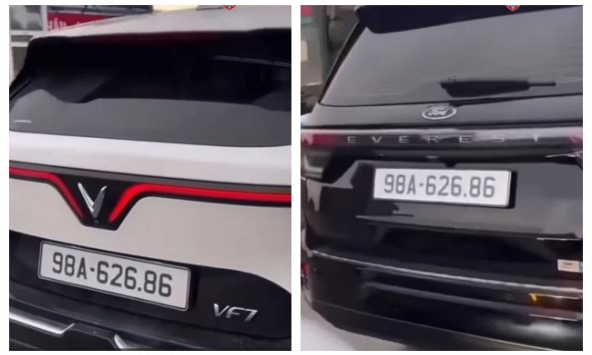 Đang đi đường bỗng gặp 2 ô tô trùng biển số, người đàn ông quay clip gửi CSGT: Cái kết