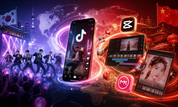 Hàn Quốc mất 30 năm để xuất khẩu Kpop, Trung Quốc xuất khẩu hệ sinh thái 'dùng app': Lướt TikTok, dựng video bằng CapCut, chỉnh ảnh trên Meitu