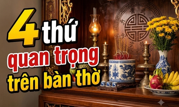 4 thứ quan trọng trên bàn thờ