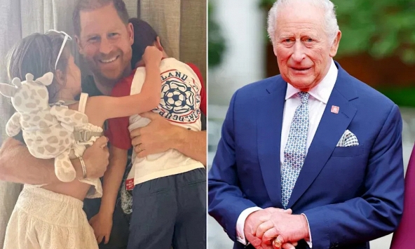 Hoàng tử Archie và Công chúa Lilibet đoàn tụ với ông nội Vua Charles sau 4 năm