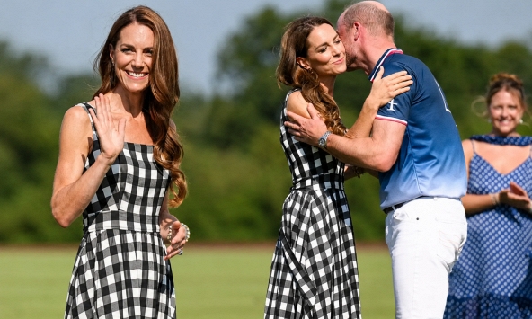 Vương phi Kate gây chú ý với diện mạo mùa hè hiếm thấy khi cổ vũ Thân vương William thi đấu polo từ thiện