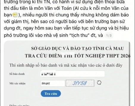 Động cơ của người 'tố cáo' sai sự thật vụ nữ sinh mang điện thoại vào phòng thi trong kỳ thi tốt nghiệp THPT