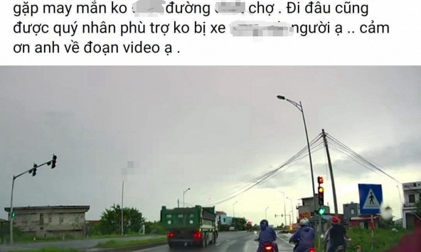 Vượt đèn đỏ bị phạt 19 triệu, tài xế đăng bài 'doạ' người gửi clip cho CSGT