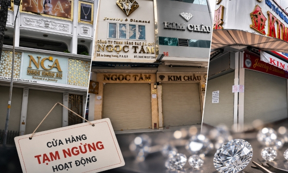 Tình hình các cửa tiệm kim cương sau thông tin khởi tố chủ tiệm Kim Lý, Ngọc Tâm, Ngọc Châu Âu: “Đóng cửa, cài then” và dán thông báo