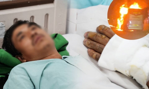 Lời kể nghẹn lòng của đôi vợ chồng sống sót sau vụ cháy xe khách: Liều mạng đưa 2 con nhỏ lao qua biển lửa vì chỉ có 1 lối thoát duy nhất
